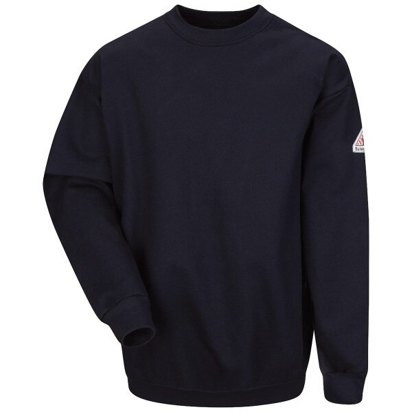 Bulwark FR Pullover Crewneck Sweatshirt in navy